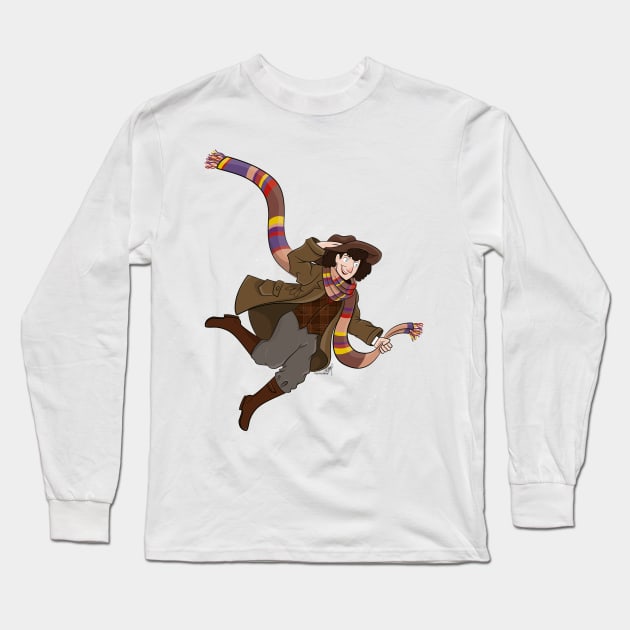 4th Doctor! Long Sleeve T-Shirt by FoxFerreira